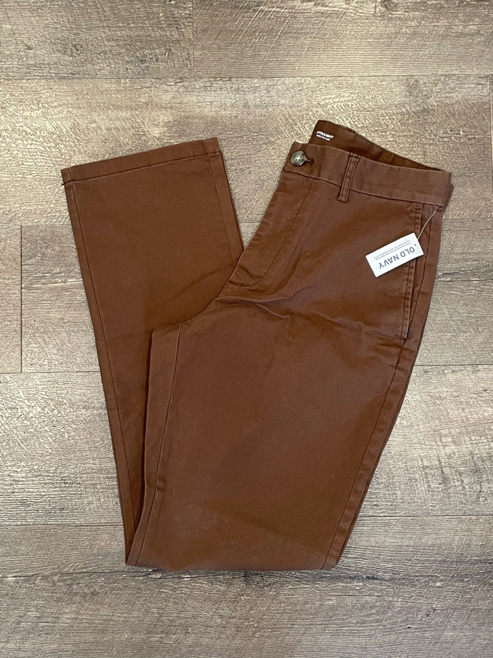 Old Navy Men’s Dark Brown Straight Fit Stretch Chino Pants Size 30x32 NWT